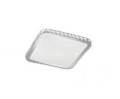 Trio Leuchten LED Deckenleuchte, Acryl, Integriert, 30 W, Acryl Weiß, 41,5 x 41,5cm