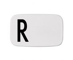 Design Letters Lunch Box, Kunststoff, weiß/schwarz, 18 cm