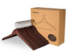 Topline Kleiderbügel aus Holz, klassisch, 20 Stück Cocobolo