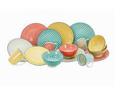 Creatable, 20190, Serie Mediterran OST, Geschirrset, Kombiservice 16 teilig, Steinzeug