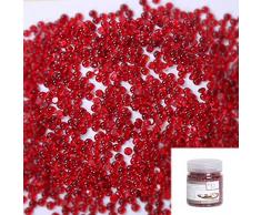Deko Tautropfen ca. 3600 Stück (480 g) Raindrops Steine Acryl Perlen Tischdeko Hochzeit Hochzeitsdeko Rot (3 Dosen)