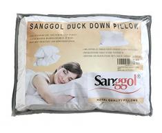 Sanggol Kopfkissen Allergikergeeignet, Entenfeder und Daunen, Paar, weiß, Einheitsgröße