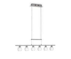 Philips myLiving Roch LED Pendelleuchte, EEK A+, 6 flammig, matt chrom 391261716