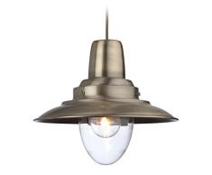Firstlight 8645 ab E27 Edison Schraube 60 Watt Fisherman s Anhänger Licht – parent messing antik-optik