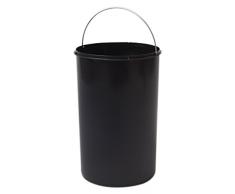 Hailo 1030459 Inneneimer mit Henkel verchromt Abfallsammler, Plastik, schwarz, 20 L, Kunststoff, 27,2 x 27,2 x 41,5 cm