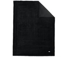 Hochwertige s.Oliver Kuscheldecke / Wohndecke / Wolldecke / Tagesdecke / Felldecke Artikel 3690 Farbe 860 schwarz 150 x 200 cm