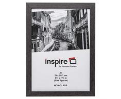 The Photo Album Company Westminster MDF Holz A4 21x30 cm grau zertifizierter Fotorahmen ohne Glasblendenscheibe WESA4GRY