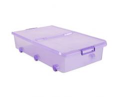 TATAY 1151113 - Aufbewahrungsbox für unter das Bett mit Rollen, 63 l