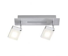 Brilliant Plaxico LED Spotbalken 2 flg Deckenstrahler schwenkbar eisen/weiß 840 Lumen, LED integriert