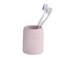 Wenko Zahnputzbecher The Collection Zahnbürstenhalter, für Zahnbürste und Zahnpasta, Ø 8 x 10cm, rosa