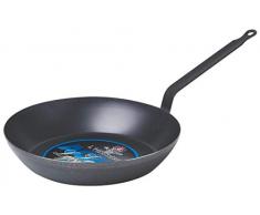 De Buyer Coupe Lyonnaise Bratpfanne Blau Metall, Edelstahl, schwarz, Diamètre 32