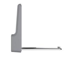 WENKO Klapphaken, Dunkelgrau, One Size Polarweiß - Wandhaken, Garderobenhaken, 2.5 x 18 x 3.5 cm