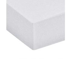 AmazonBasics Spannbettlaken, Mikrofaser, melierter Stoff, 90 x 190 x 30 cm, Grau (Soft Grey)