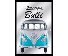 empireposter - Volkswagen - VW Bulli T1 Van - GröÃe (cm), ca. 20x30 - Bedruckter Spiegel, NEU - Beschreibung: - Bedruckter Wandspiegel mit schwarzem Kunststoffrahmen in Holzoptik -