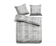 TOM TAILOR Unisex Heimtextilien & Bettware Gemusterte Wende-Bettwäsche Grey,135/200