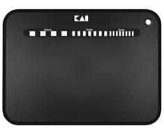 Kai Schneidmatte Schneidebrett, Kunststoff, Schwarz, 37 x 27 x 0,2 cm