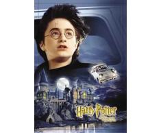 empireposter - Harry Potter - Castle,Car,Harry - Größe (cm), ca. 70x100 - Poster, NEU - Beschreibung: - Filmposter Kino Movie XXL-Poster Fantasy -