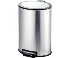 Unimet Treteimer, Edelstahl, Silber, 25 x 25 x 39 cm