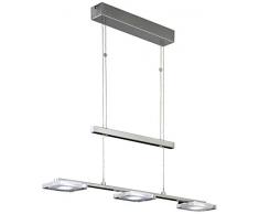 WOFI Pendelleuchte, 3-flammig, Serie Vileta, 3 x LED, 4.5 W, Tiefe 56 cm, Abhängung 120 cm, Kelvin 3