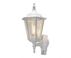 Konstsmide Firenze 7236-250 Wandleuchte / B: 22cm T: 29cm H: 48cm / 1x100W / IP44 / lackiertes Aluminium / matt-weiß / mit BWM