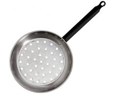 La Valenciana 26 cm Stahl poliert Single Griff Kastanie Bratpfanne, schwarz Parent, Stahl, Silber, 28 cm