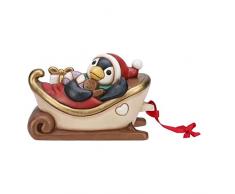 Thun Schlitten groß Weihnachten 2017 mit Pinguino-Ceramica-L 30 cm-Linea I Classici