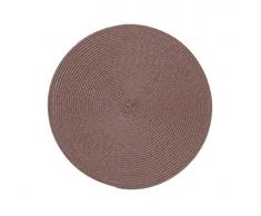 Stuco trends textile 2003-9 4er Pack, Tischset Rund 35 cm, 100% Polypropylen, schoko