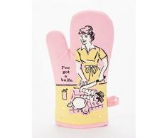 Blue Q Topfhandschuh mit Aufschrift „I‘ve got a knive.“