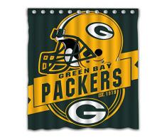 Felikey Custom Green Bay Packers wasserdichter Duschvorhang, bunt, Badezimmerdekoration, Größe 167,6 x 182,9 cm