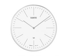 Dugena Dessau Funk-Wanduhr, 32 cm, Indexe, silber
