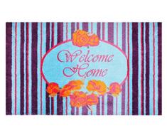 LifeStyle-Mat Designer Fussmatte Haustür – Fussmatten rutschfest und waschbar – Schmutzfangmatte/Fussabstreifer – VIOLETT 67x110cm