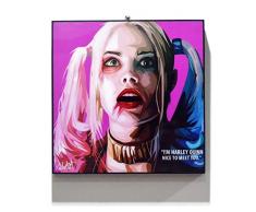 Pop Art Superhelden-Zitate [Batman - The Dark Knight] gerahmtes Acryl-Leinwand, Kunstdruck, modernes Wanddekoration, 25,4 x 25,4 cm Modern 10 x 10 inch Harley Quinn