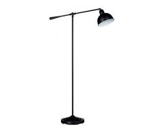 Relaxdays Stehlampe Gelenk GALANDO, Vintage Design, HxBxT: 156 x 72 x 25 cm, massives Metall, Leselampe, schlichtes Design, schwarz