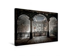 Calvendo Premium Textil-Leinwand 45 cm x 30 cm quer,Beelitz - Eingangshalle der HeilstÃ¤tte in Deutschland | Wandbild, Bild auf Keilrahmen, Fertigbild auf Glanz von Oliver Jerneizig Orte Orte