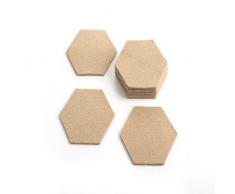 Filz Untersetzer Hexagon 8 Stück 5mm dick Beige