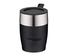 ThermoCafé by THERMOS 4064.233.025 Kaffeetasse DeskCup, Edelstahl Schwarz 0,25 l, passend unter viele Kaffeevollautomaten, BPA-Free