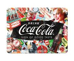 Nostalgic-Art 26227 Coca-Cola-Collage | Retro Vintage-Schild | Wand-Dekoration | Metall Blechschild 15x20 cm, Bunt, 15 x 20 x 0.2 cm