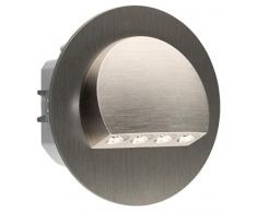 LEDIX LED- Wandleuchte, Aluminium, stahlgrau, 7.3 x 7.3 x 4.85 cm