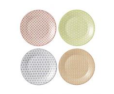 Royal Doulton Pastels 16cm Dessert-Teller, Set mit 4 Stück, Porzellan, Multi/Coloured, 16 cm, 4