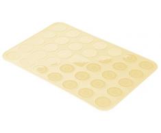 Zenker Macarons-Backmatte Patisserie, Perfekt für kleine Kekse und Coockies, Silikon-Backform (Farbe: Creme), Menge: 1 Stück