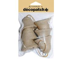 Decopatch Dekofigur AC377O Glocken, 6 Stück, Pappmaché, Braun