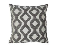 McAlister Textilien Arizona Kissenbezug in Grau 1er Set 43 x 43 cm Deko-Kissenbezug, im geometrisch gemusterten Chenille Style für Sofa, Bett, Couch