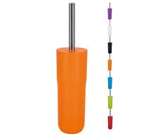 Spirella WC Bürste Klobürste Toilettenbürste hochwertig „Cocco“ mit hygienischem Behälter Orange