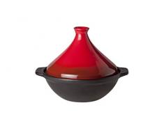 Cosy & Trendy 966413 Tajine aus Steingut, Rot/Schwarz (D31 x H23 cm)