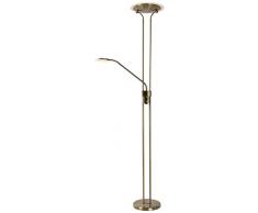 Lucide CHAMPION-LED - Stehlampe Mit Leselampe - Ø 25,4 cm - LED Dim. - 1x20W 3000K - Bronzefarbe