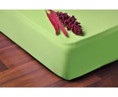 DecoKing 04401 Spannbettlaken 120 x 200 - 140 x 200 cm Jersey Baumwolle Spannbetttuch, seladongrün