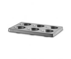 Kitchenaid 2 backformen für je 6 Muffins, schwarz, Stahl, 18 x 27 x 5 cm, 2-Einheiten