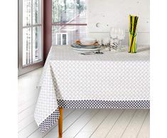 AtenHome Textile Tischdecke, schmutzabweisend, Modell Prints, Grün, 150 x 250 cm