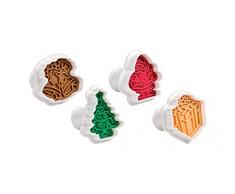 Tescoma Plätzchen-Ausstechformen, mit Delicia-Weihnachtsstempel, sortiert, 4-tlg