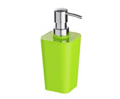 WENKO 20324100 Seifenspender Candy, Flüssigseifen-Spender, Spülmittel-Spender Fassungsvermögen: 0,33 l, Polystyrol, 8,8 x 17,4 x 7,3 cm, grün